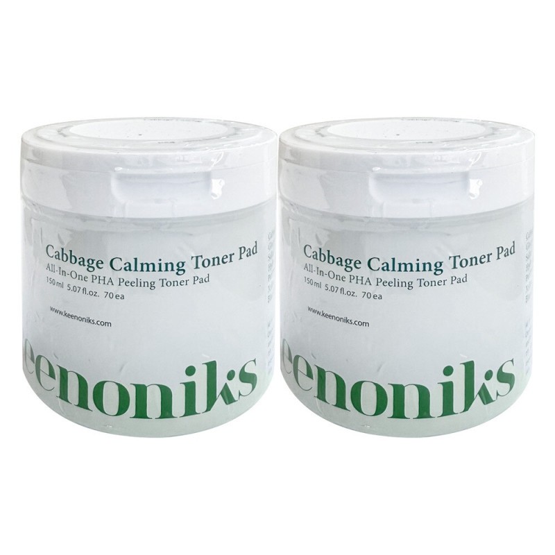 Kinonix Cabbage Calming Soothing Toner Pads 70 Sheets x 2