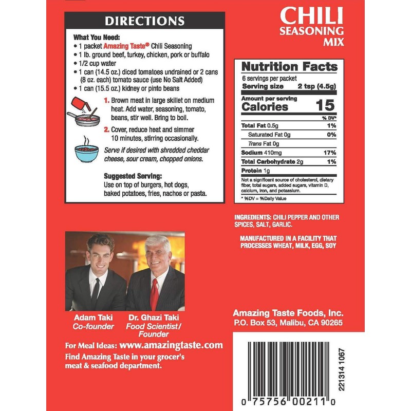 Amazing Taste Chili Seasoning Bundle (10 Packets- 1 oz ea.)