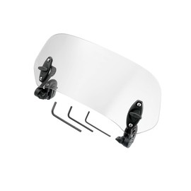 HOPESPANNER 28.5cm Motorcycle Windshield Motorcycle Wind Deflector Clear Lens Adjustable Clip Windshield Extension Universal Fit for Most Motorcycle Scooter Replace Parts Vehicle Components