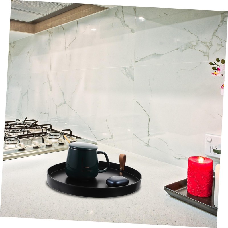 Ciieeo Round Cosmetics Tray Bathroom Countertop Tray Bathroom Vanity Tray