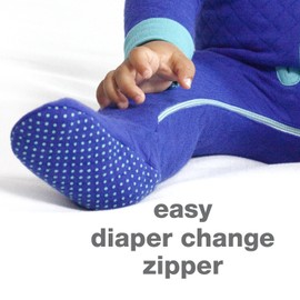 baby deedee Sleepsie Cotton Quilted Footie Pajama, 6-12 Month