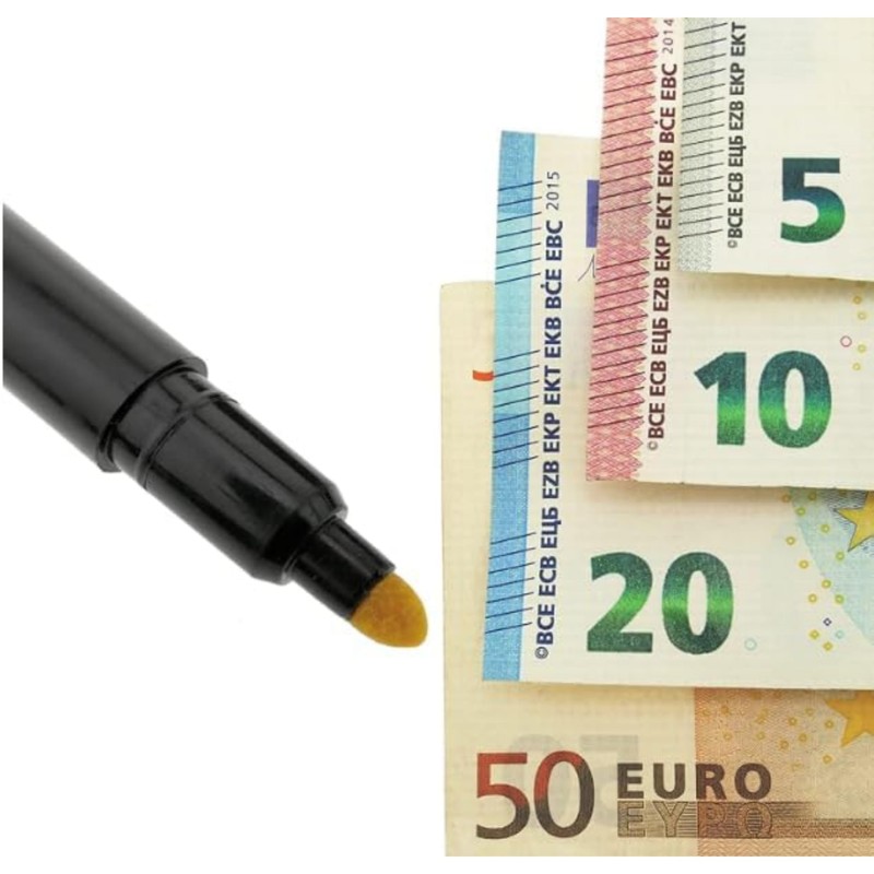 Fortoo Pack of 2 Counterfeit Euro Banknote Pen Pen for