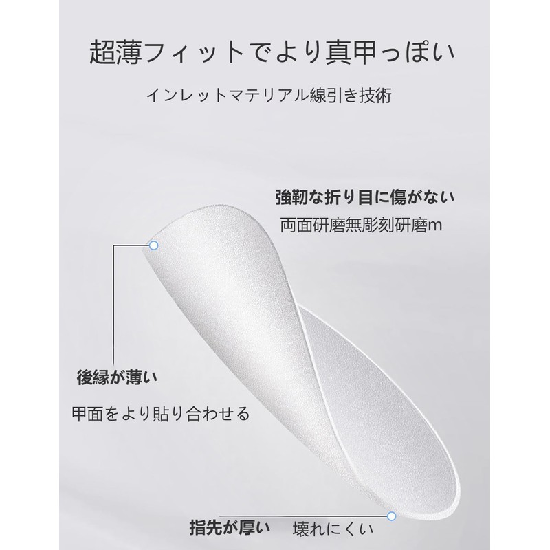Nail Tips, Short Nail Tips, Polished Nail Tips, Set of