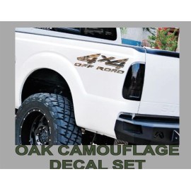 Ford 4x4 OFFROAD Truck Decals, OAK TREE CAMOUFLAGE Set for Ford F150 & Super Duty