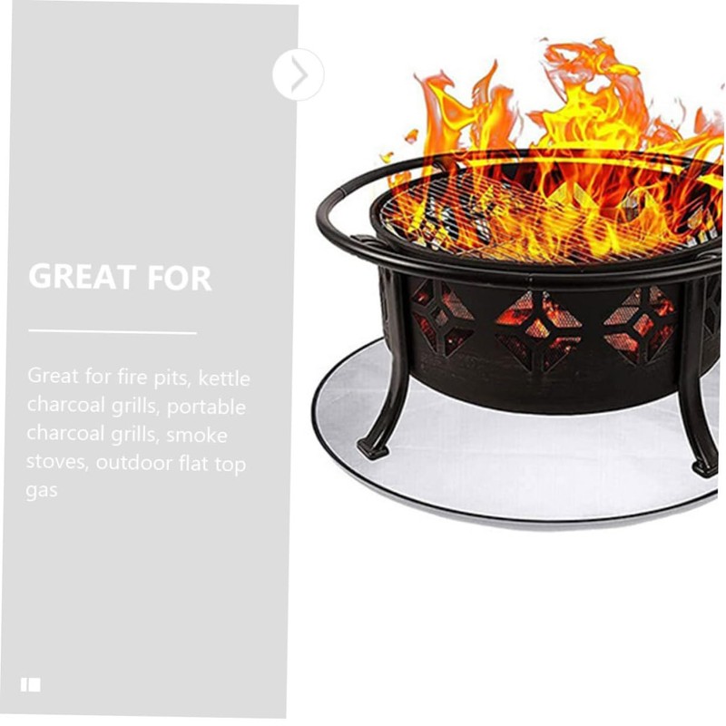 CAXUSD Outdoor Fire Pit Mat Heat Resistant Pad for Grass