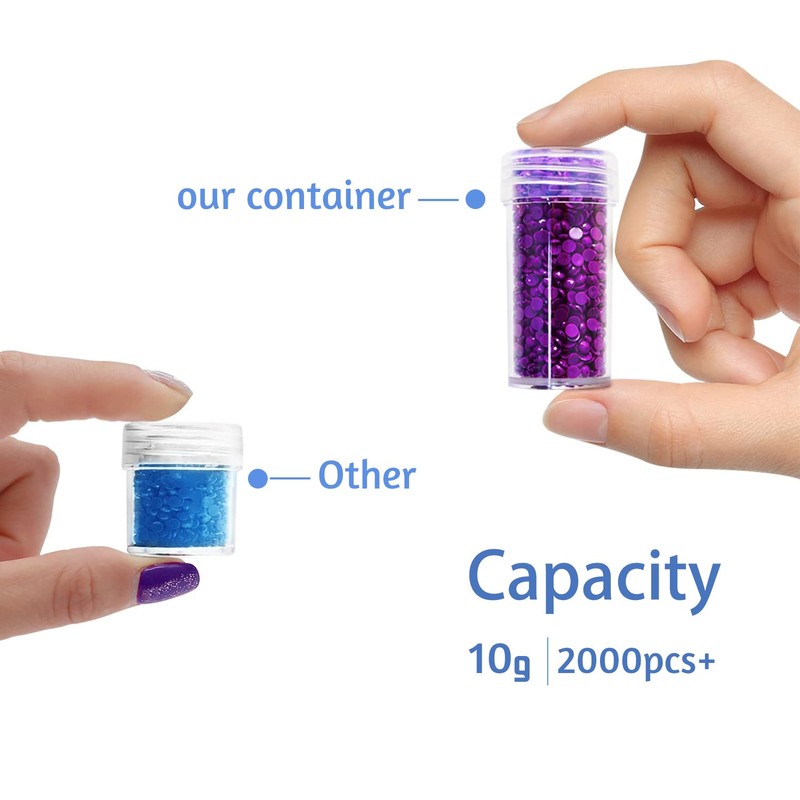 LIRUNQIU Diamond Painting Storage Containers, 60 Slots Diamond Painting Accessories