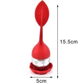 FEMONGY teeei für losen tee 4 Stück tee ei sieb, teesieb für losen tee mit Silikon-Griffen (nicht heiß), teeei edelstahl, gewürzei, einfach zu säubern tea strainer, teefilter für losen tee