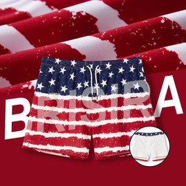 BRISIRA Mens Swim Trunks Bathing Suit 5 Inch Inseam Compression Liner Beach Swim Shorts Swimwear Quick Dry Zipper Pocket