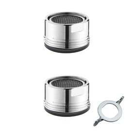 JeoPoom Tap Aerator[2 Pcs], Faucet Aerator, Faucet Bubbler Filter, with 2 Rubber Gaskets and a Wrench, for Sink Taps in The Kitchen and Bathroom