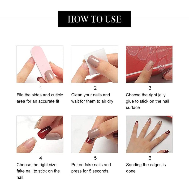 Christmas Press on Nails Short, Almond Winter Fake Nails Coffin