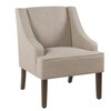 HomePop Swoop Arm Accent Chair, Tan