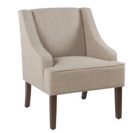 HomePop Swoop Arm Accent Chair, Tan