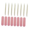 Vaguelly 100 Sets Manicure Tools Kit Wooden Nail Files Polishing