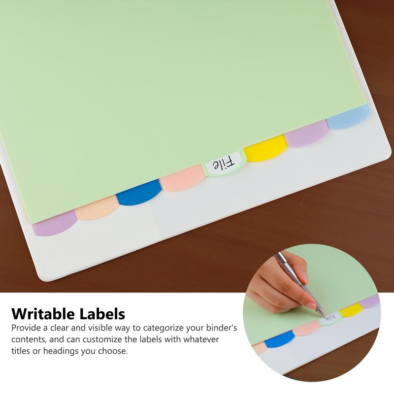 HABGP 16Pcs/2 Set 3 Ring Binder Dividers with Tabs, 8