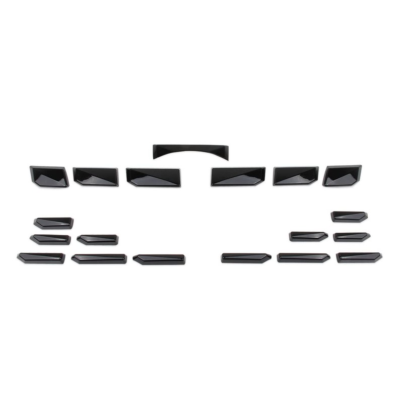 Bright Black Front Bumper Grille Patch Cover Trim For 2023-2025