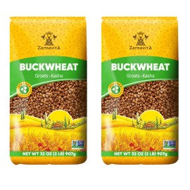 ZERNOVITA Pack of 2 (2Lb Each),  Premium Buckwheat Groats * Гречка*  Каша Гречана*