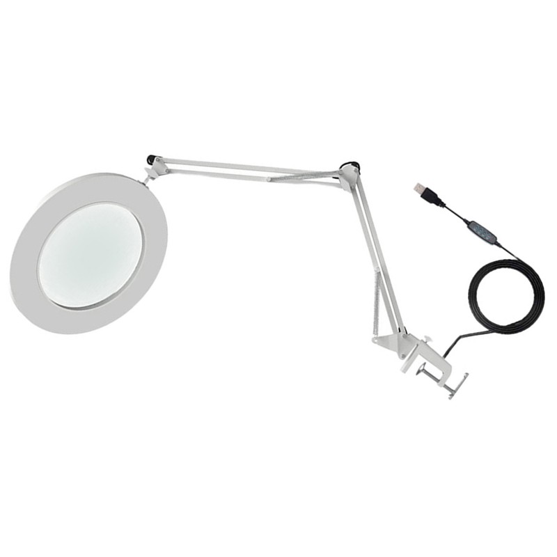 10X Magnifying Glass with LED Light Flexible Arm Brightness Adjustable