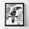 CraftStar Toucan Stencil - A4 Mylar Tropical Bird Template -