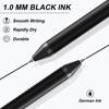 InkSlick Bulk Pens, 50 Pack No Bleed Black Retractable Ballpoint