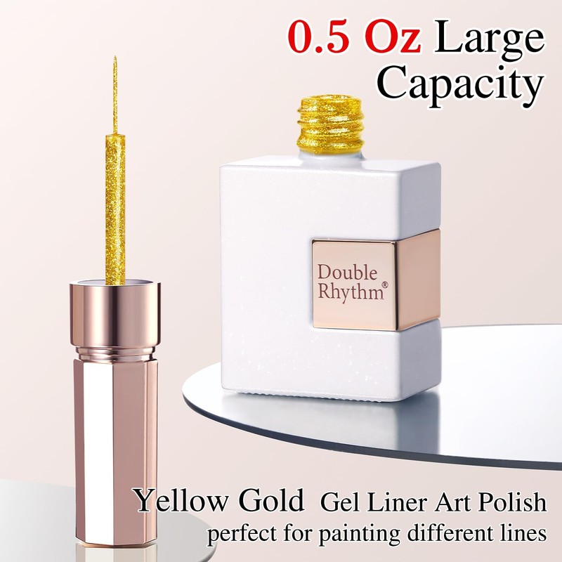 Double Rhythm 15 Ml Metallic Gel Liner Nail Art Gel