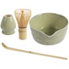 Handcrafted Bamboo Matcha Whisk Set, Ceramic Matcha Bowl with Pouring