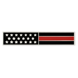 PinMart Thin Red Line Citation Bar - Police Officer Firefighter and Military Pins - Patriotic Enamel Pins for Award Ceremonies, Commemorative Banquets, and Other Events