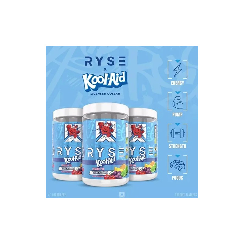 Ryse Pre Loaded Kool-aid 30 Serv Pre Entrenamiento Ponche De