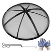 Fire Pit Spark Screen, Outdoor 27 Inch Round Fire Pit