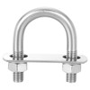 sourcing map Round U-Bolts, 4 Sets 40mm(1.57") Inner Width 69mm