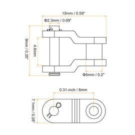 uxcell 6Pcs Chain Offset Half Link Roller 8mm Pitch Stainless Steel Standard Chain End Connector Split Links for 05B Chain