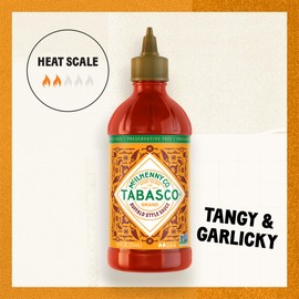 TABASCO Brand Buffalo Style Sauce, Medium Hot Sauce, Easy-to-Squeeze Bottle, Thick & Tangy, Five Simple Ingredients, Great on Chicken Party Wings & More, 8.6 Fl Oz (Pack of 1)
