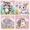 Qukle 4 Pack Animals Diamond Painting Kits, Diamond Art Kits