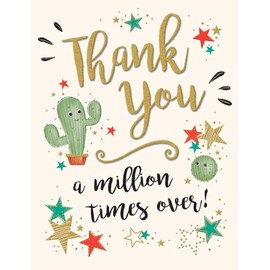 Piccadilly Greetings Modern Occasion Card Thank You - 8 x 6 inches - Piccadilly Greetings