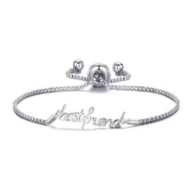 Philip Jones Silver Plated Best Friend Bracelet Created with Zircondia® Crystals