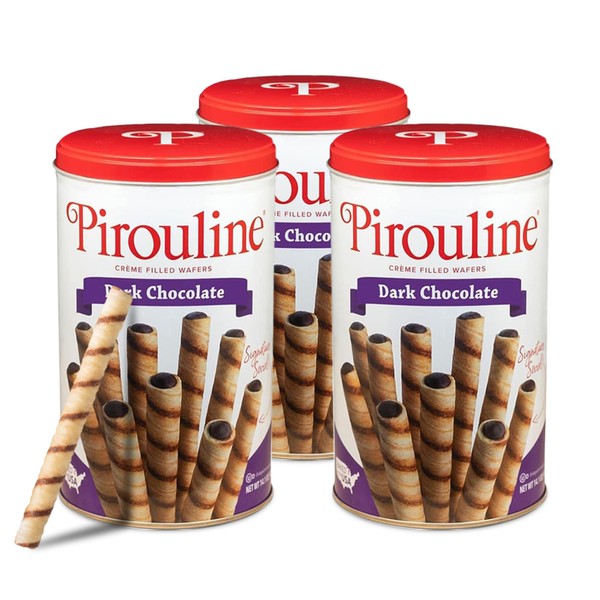 Pirouline Rolled Wafers – Dark Chocolate – Rolled Wafer Sticks,