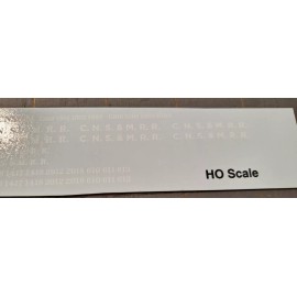 midwest traction O Scale CNS&M - North Shore Line Flat Car decal set