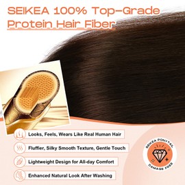 Cheer Ponytail Hair Piece, 100% Super Protein Fiber Straight Cheerleader Hairpiece Lightweight Silky Smooth Fluffy 18" Ponytail Extension for Cheerleader Competition, Dance Espresso Dark Brown