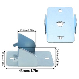 Heyous 6PCS Double Curtain Rod Bracket Silver Wall Mounted Metal Hook with Screws Hardware Accessories Suitable for Home Decoration