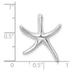 Solid 925 Sterling Silver Starfish Slide Pendant (22mm x 20mm)
