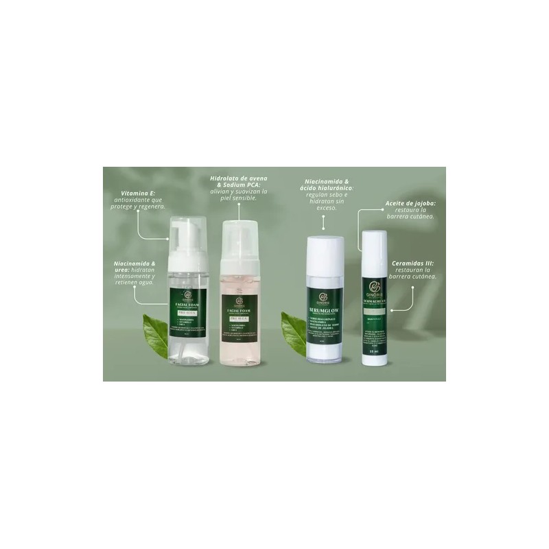 Kit Ácido Hialurónico+cremahumectante+serum Piel Seca 7pza