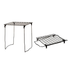 Mind Reader BORGLOCK-BLK Freestanding, 12.5 Inch Wire Shelf, Accessories Shelving Unit, Foldable, Portable, Ideal for School, Work and Gym Lockers. Holds up to 30 pounds, Black Metal