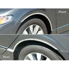QAA is Compatible with 2006-2011 Honda Civic 4 Piece Stainless Wheel Well Accent Trim WQ26214