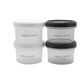Will Max T12210 Enbalance Round Container (Round) XS 4.1 fl oz (130 ml), White, Set of 2, Made in Japan