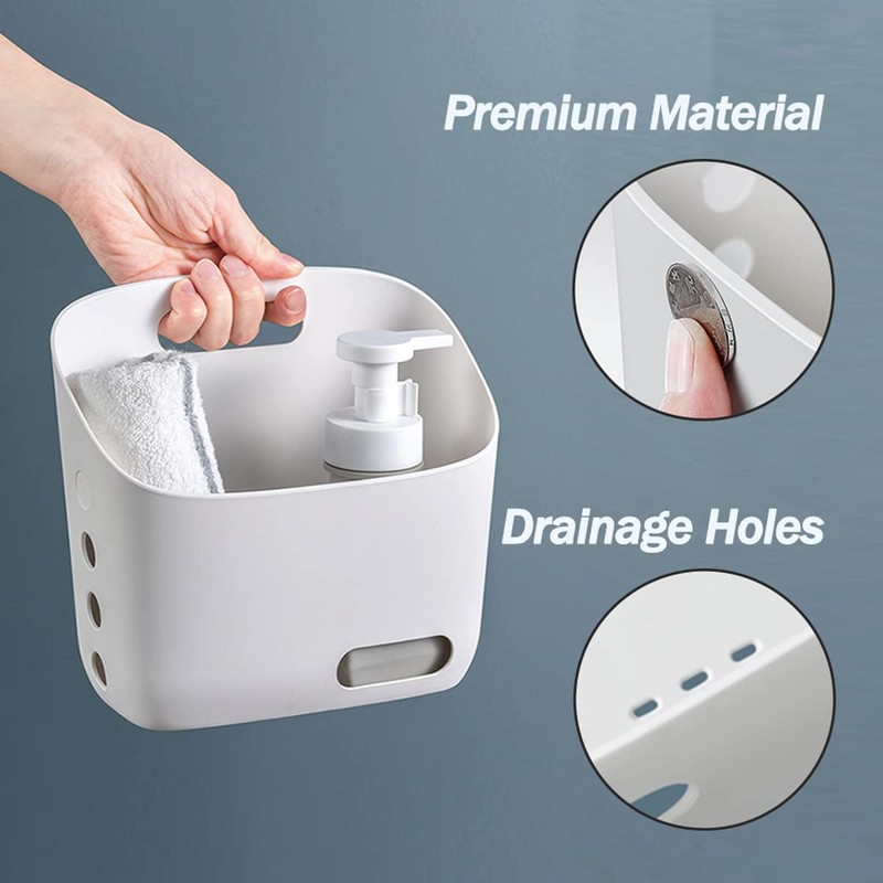 MORNITE 3 Pcs Shower Basket Hanging Caddy, Portable Walll Storage