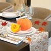 DTCSWACN Orange Pumpkins Fall Maple Leaves Thanksgiving Table Runner, Seasonal