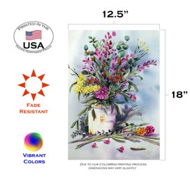 Toland Home Garden 18 Inches 1112077 Watercolor Flower Colorful Garden Flag 12.5 "x 18"