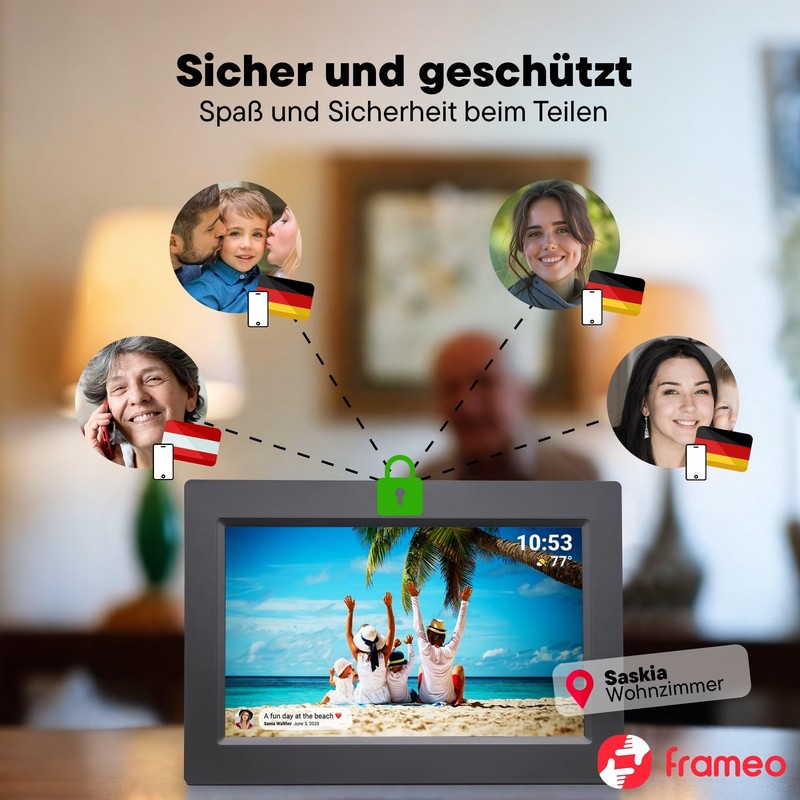 Denver PFF-1015B 10.1" Black Digital Photo Frame