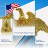 Gold Flagpole Eagle Topper, Eagle Topper, 1/2-13UNC Thread, for 20/25/30ft