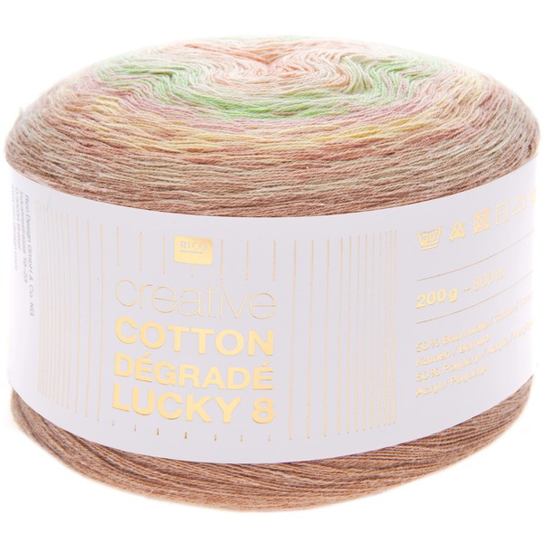 Rico Design Creative Cotton Dégradé Lucky 8, 200 g, 800