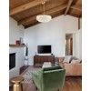 VONLUCE Modern Chandeliers, 18" Drum Chandeliers with 2-Layer Fabric Shade,